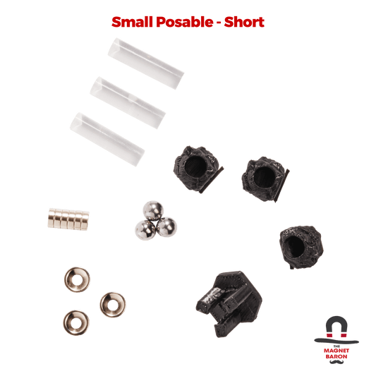 3 Sets Small Posable Magnetic Flight Stands - Magnet Baron