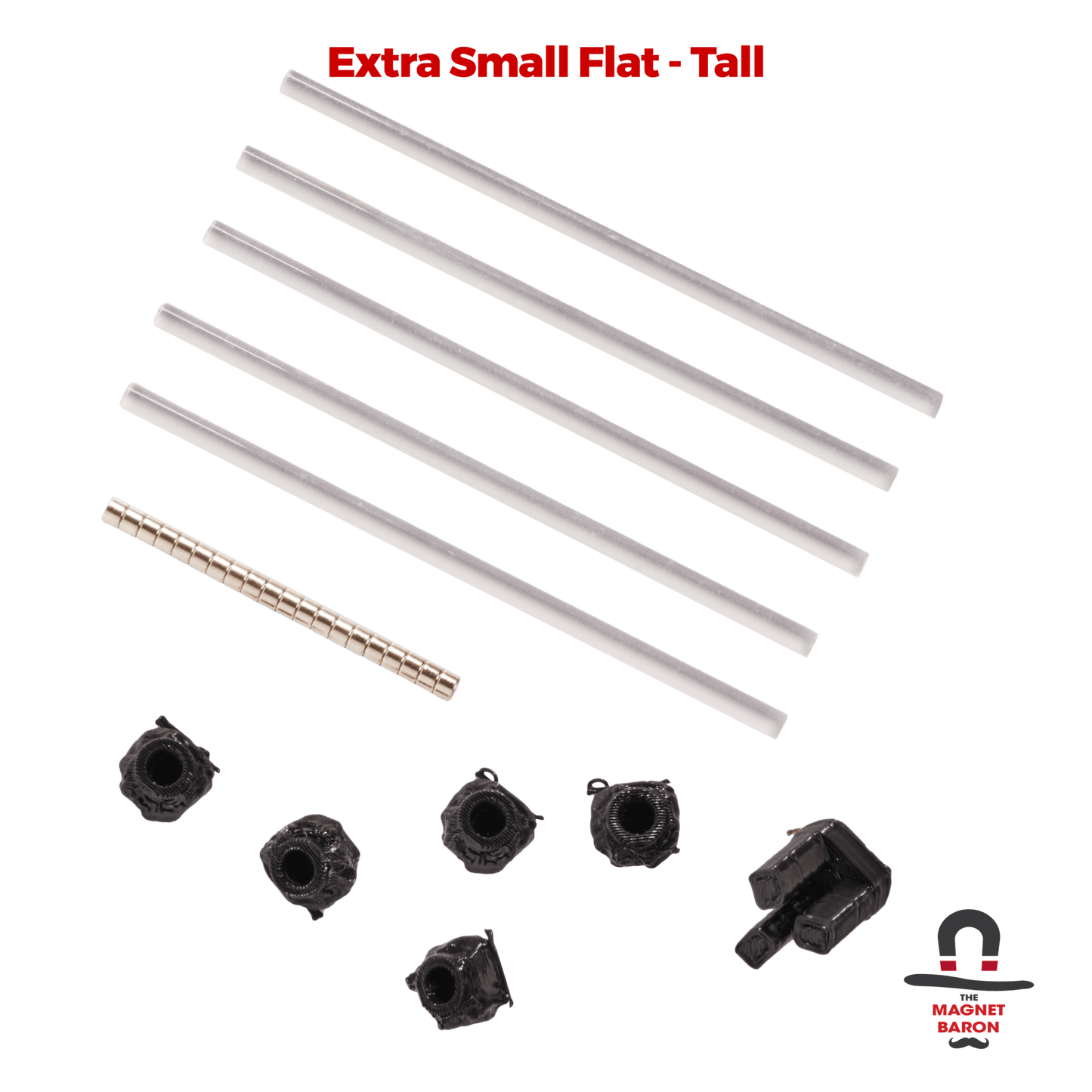 5 Sets Extra Small Flat Magnetic Flight Stands - Magnet Baron