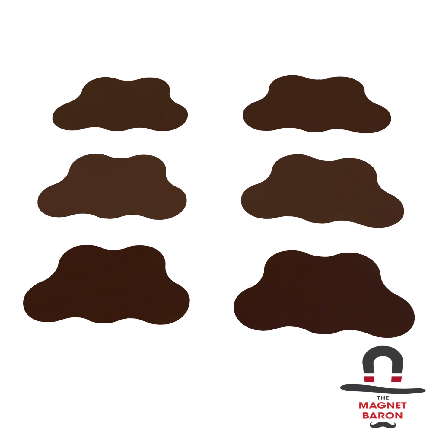6pcs 5-Man Cloud Flex Adhesive Tray Magnets