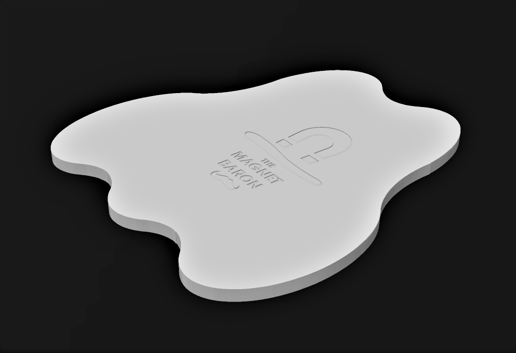 5 - Man Oval Cloud Plasteel & Adhesive Movement Tray - Magnet Baron