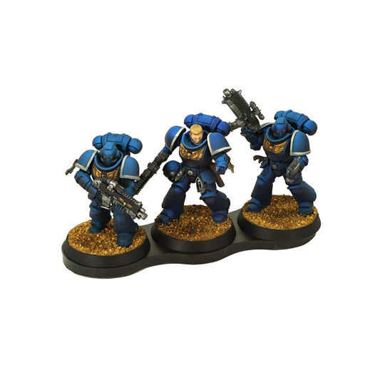 6pcs 3 - Man Straight Plasteel & Adhesive Movement Tray - Magnet Baron