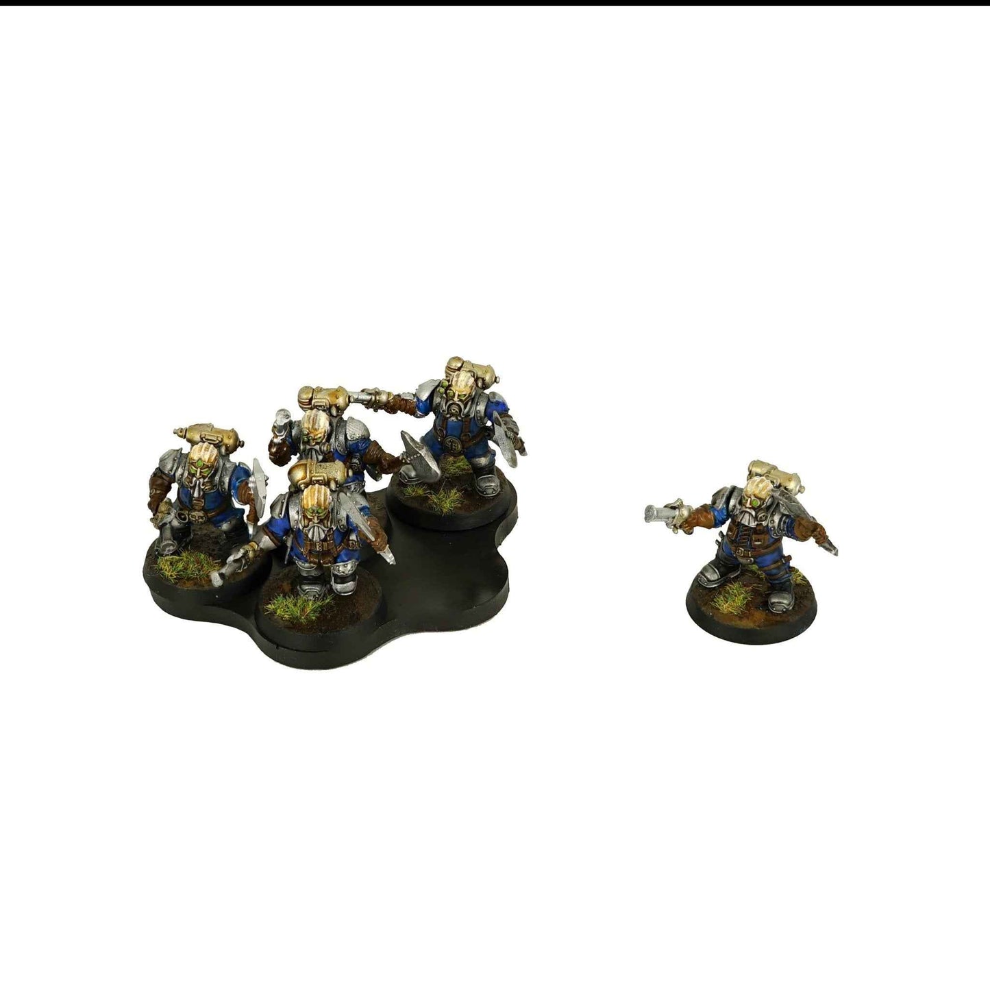 Adhesive movement tray 5-man cloud layout compatible with 40K and Age of Sigmar bases