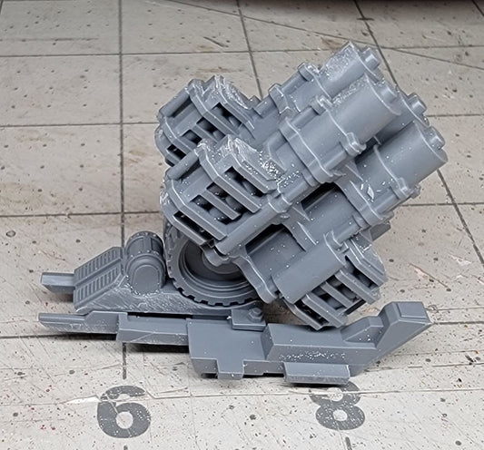 Solar Auxilia Rapier Fire Support carriage built with the Quad Launcher mounted on its magnetized pivot