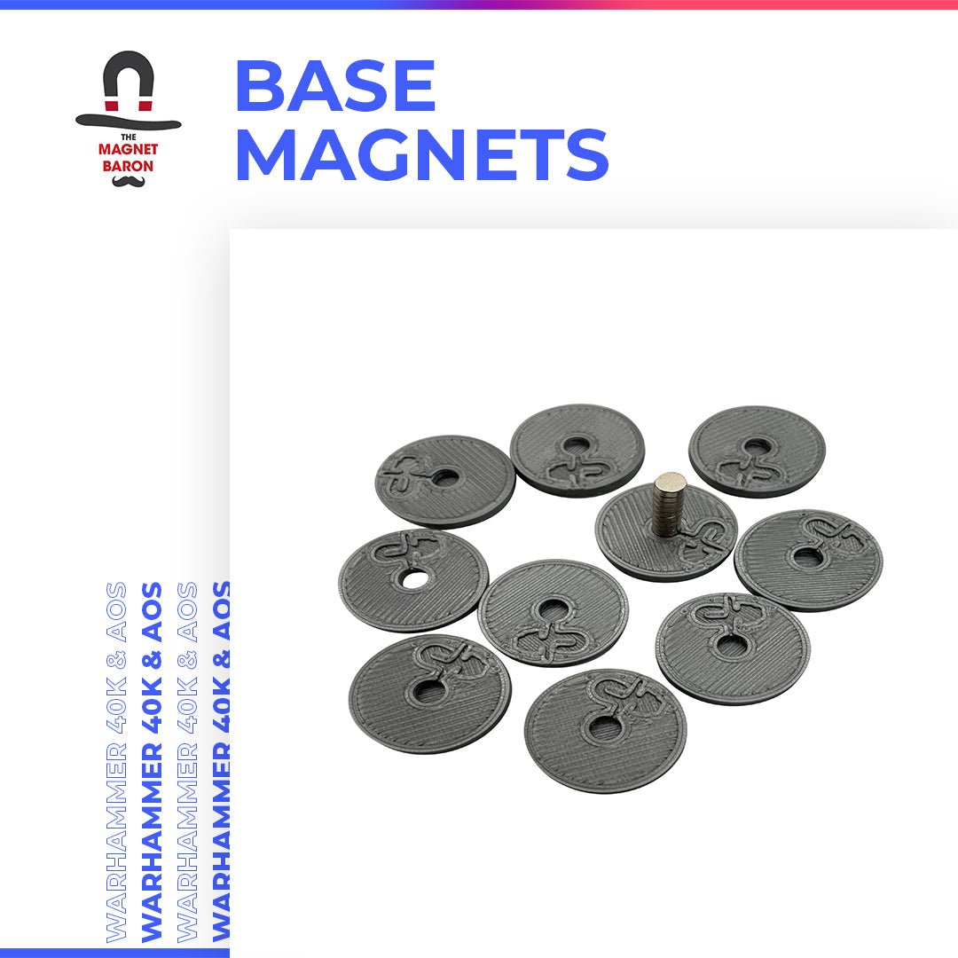 Warhammer Base Magnets - Flush-Fit N52, All Base Sizes | Magnet Baron