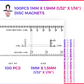 100pcs 1mm x 1.5mm (Approximately 1/32" x 1/16") Disc Magnets - Magnet Baron