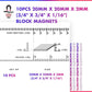 10pcs 20mm x 20mm x 2mm Block Magnets
