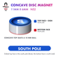 10pcs 11mm x 6mm (Approximately 15/32" x 1/4") Concave Disc Magnets