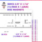 20pcs 5/8" x 1/16" Disc Magnets