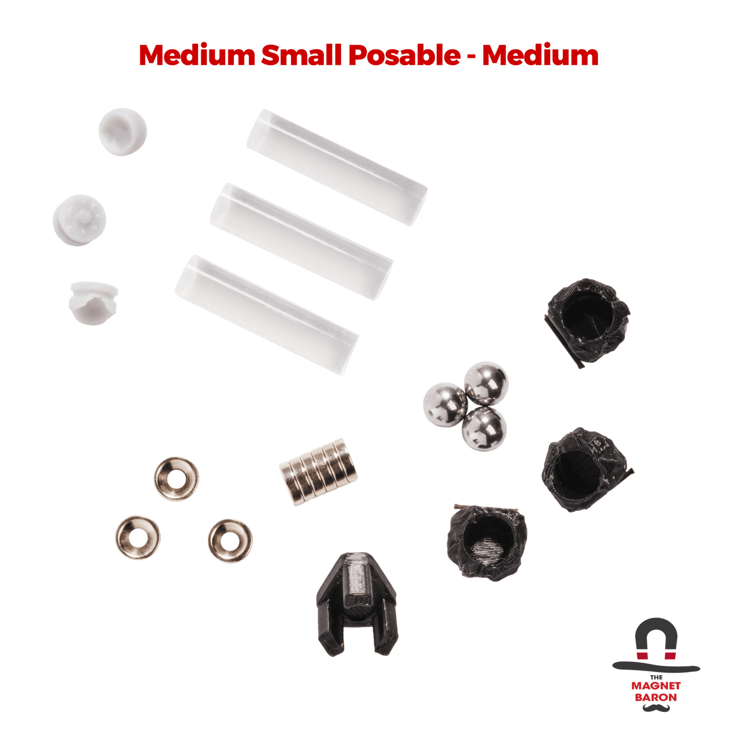 3 Sets Inceptor Custom Medium Small Posable Magnetic Flight Stands - Medium - Magnet Baron