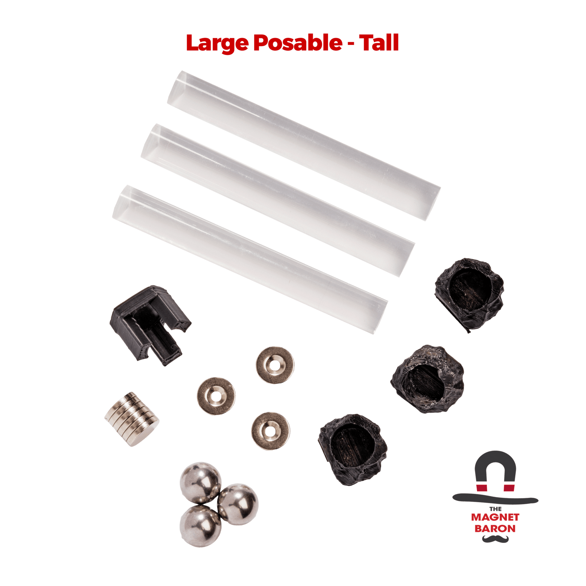 3 Sets Large Posable Magnetic Flight Stands - Magnet Baron