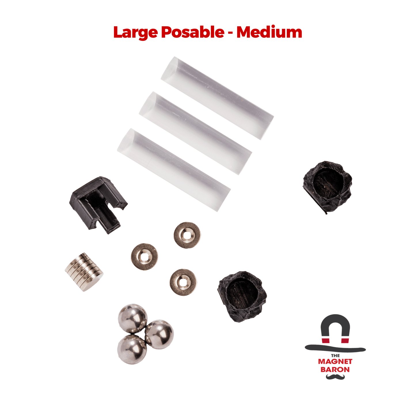 3 Sets Large Posable Magnetic Flight Stands - Magnet Baron