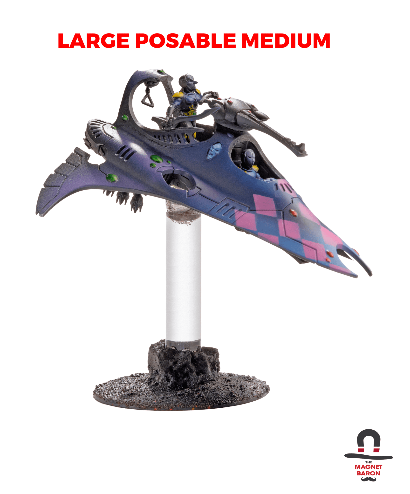 3 Sets Large Posable Magnetic Flight Stands - Magnet Baron