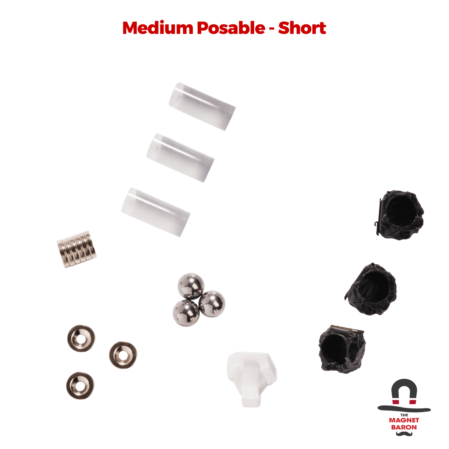 3 Sets Medium Posable Magnetic Flight Stands - Magnet Baron