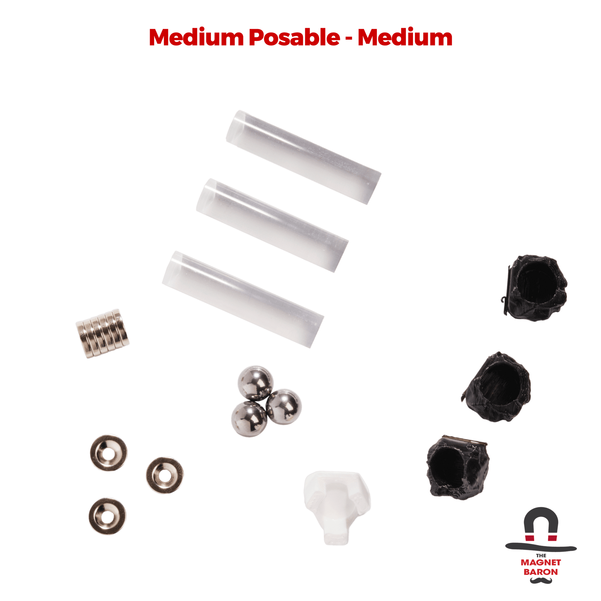 3 Sets Medium Posable Magnetic Flight Stands - Magnet Baron