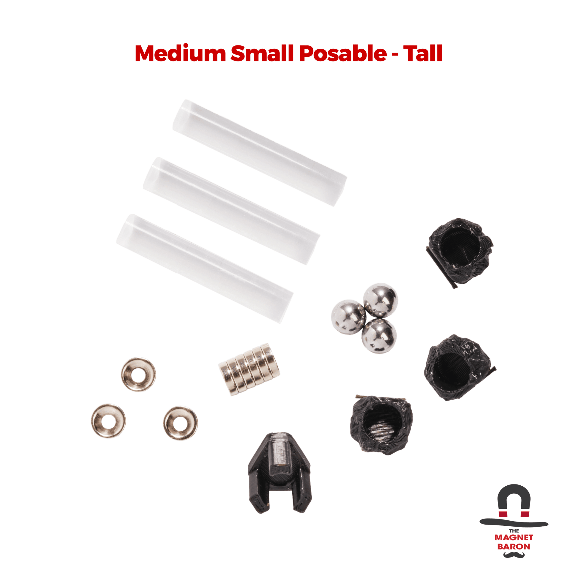 3 Sets Medium Small Posable Magnetic Flight Stands - Magnet Baron