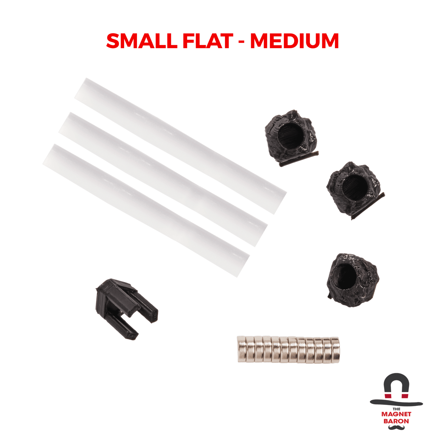 3 Sets Small Flat Magnetic Flight Stands - Magnet Baron