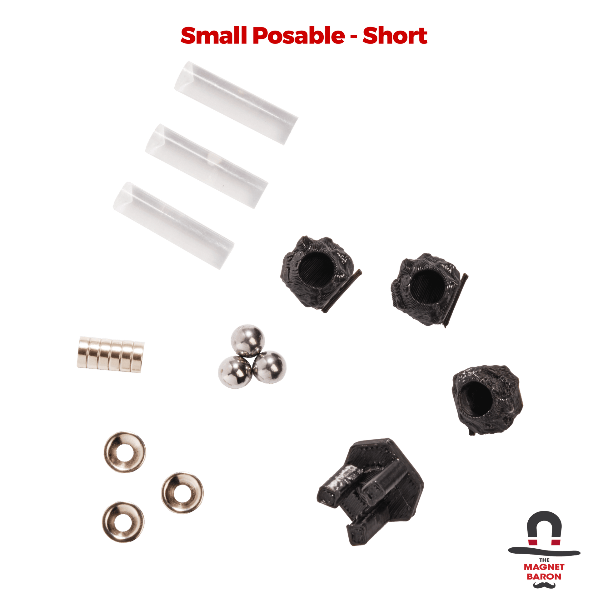 3 Sets Small Posable Magnetic Flight Stands - Magnet Baron