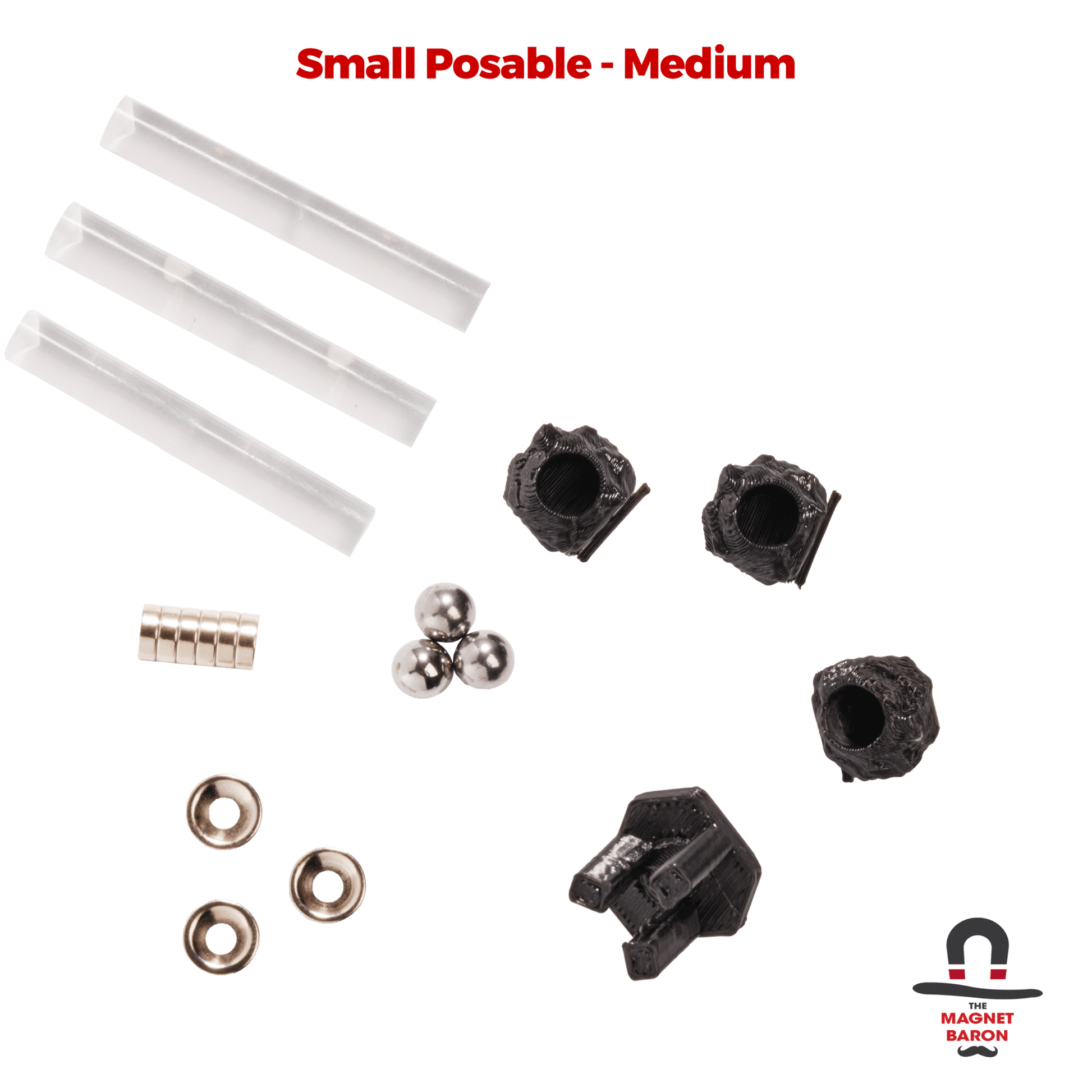 3 Sets Small Posable Magnetic Flight Stands - Magnet Baron