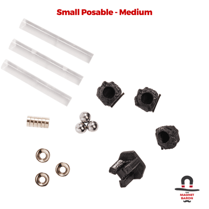 3 Sets Small Posable Magnetic Flight Stands - Magnet Baron