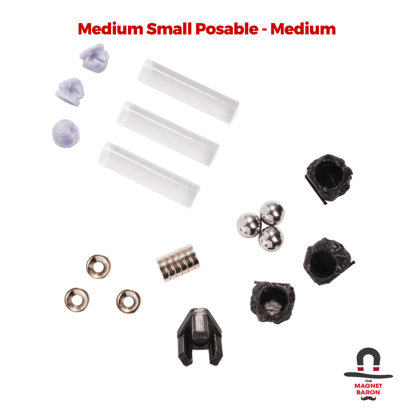 3 Sets Suppressor Custom Medium Small Posable Magnetic Flight Stands - Medium - Magnet Baron