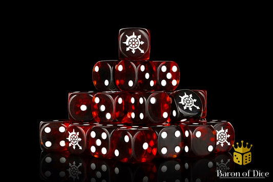 Cogs of Chaos Dice - Blood Red