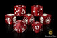 Blood Red - Bloody Football Dice (Set of 7)