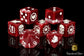 Blood Red - Bloody Football Dice (Set of 7)