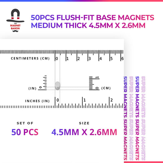 50pcs Flush-Fit Base Magnets The Old World