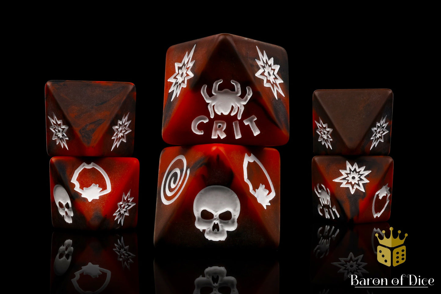 Electric Spider D8 Dice Set