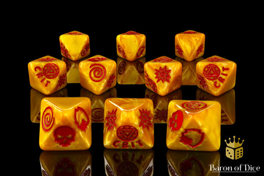 Nuclear Reactor D8 Dice Set