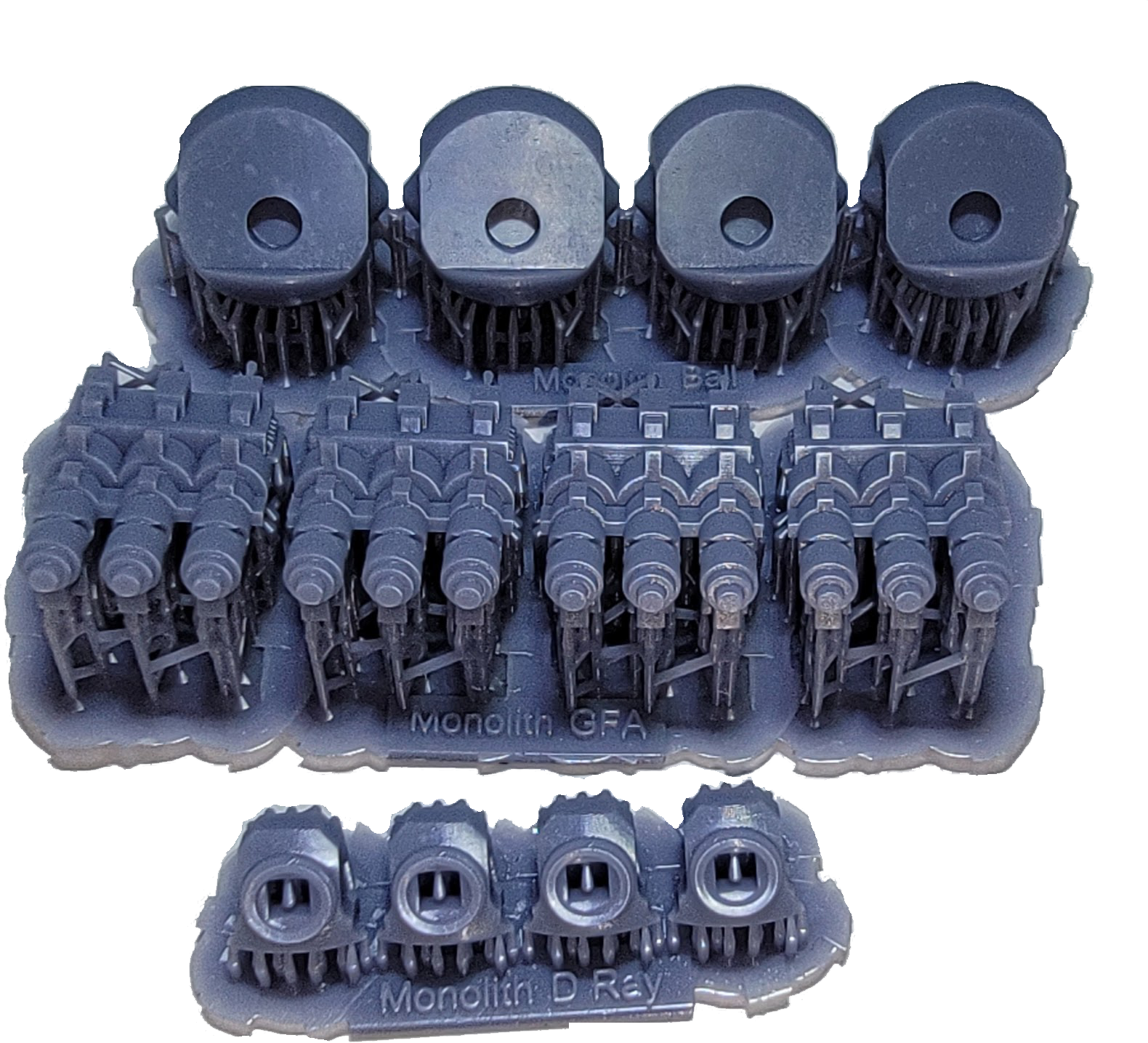 Necron Monolith Magnetization Kit printed parts - Gun Balls, Gauss Flux Arcs and Death Rays on sprues