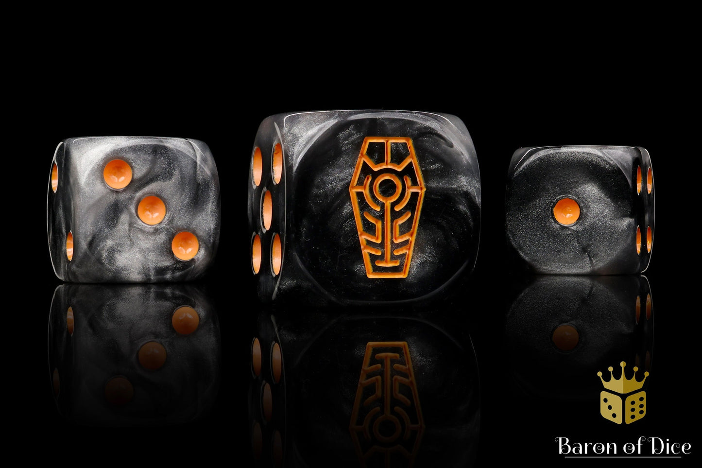 Day of the Dead Dice - Orange Coffin