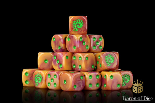 Alien Dice - Orange & Green