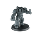 Unpainted Terminator sergeant with power sword and power fist, magnetized arm swap, on a 40mm base