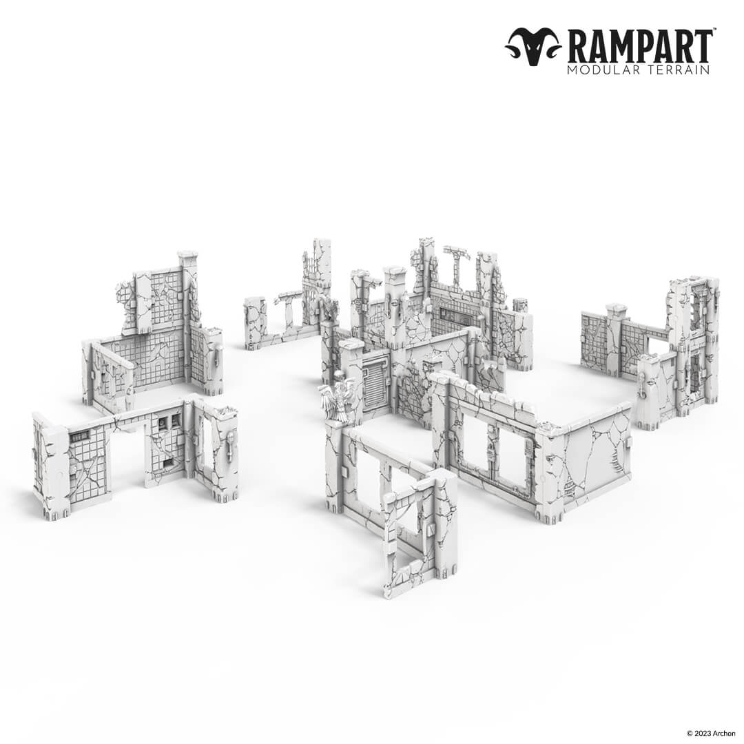 City Ruins - Rampart Magnetic Modular Terrain - Magnet Baron