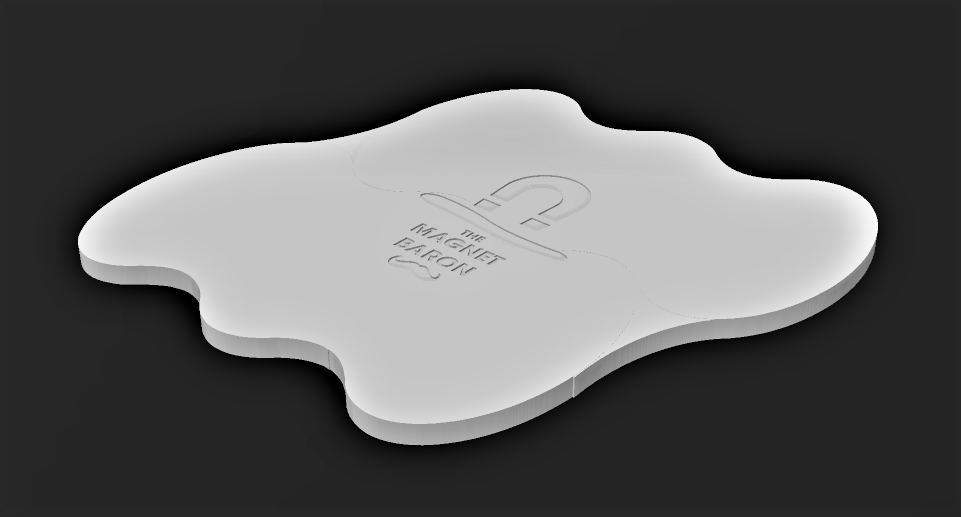 6 - Man Oval Cloud Plasteel & Adhesive Movement Tray - Magnet Baron