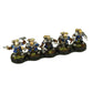 Warhammer movement tray 5-man straight formation with adhesive magnetic base for 25mm to 50mm round bases