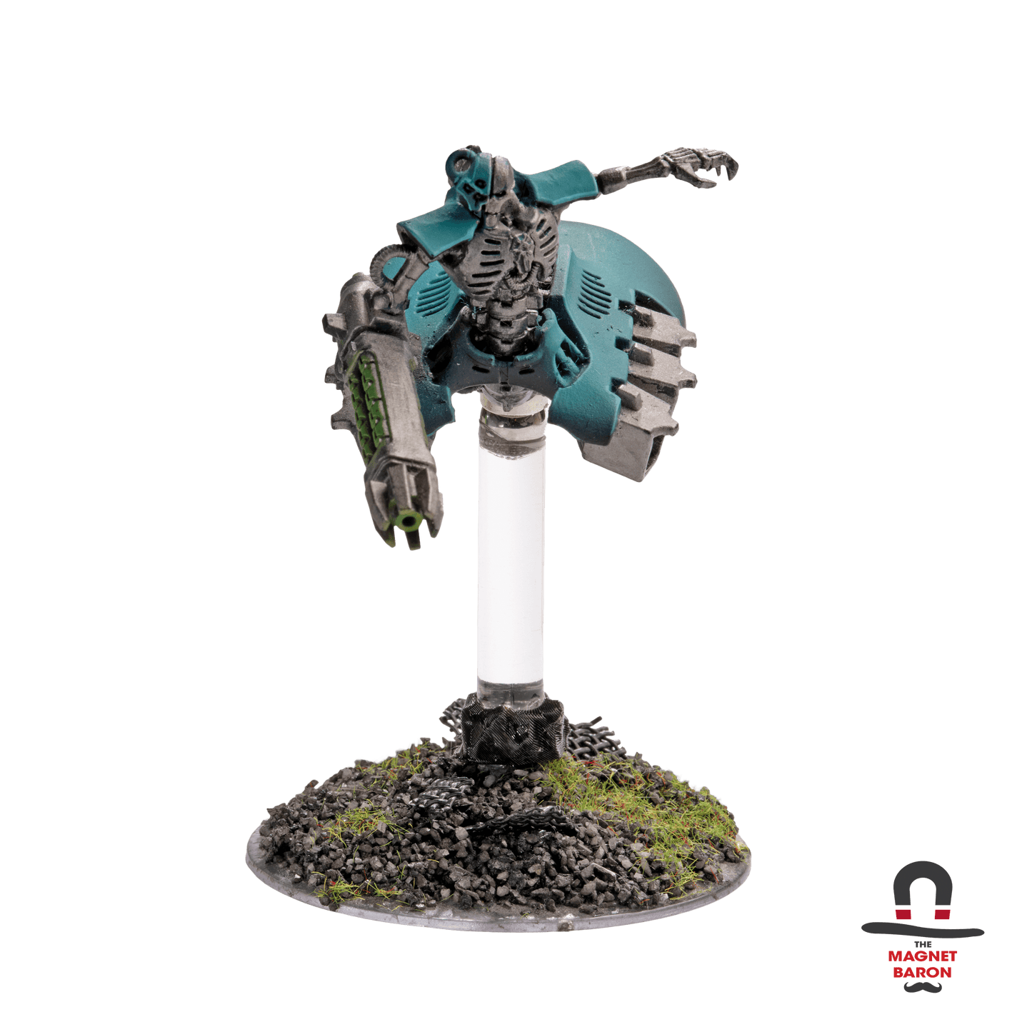 Necron Destroyer on Medium Small Posable Magnetic Flight Stand Short